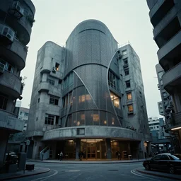 brutalism science institute, design by gerd hanska, blade runner 2 0 4 9 cinematography, photograph by hoyte van hoytema, 8 k