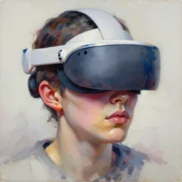highly detailed expressionist oil painting of ps vr 3 2 0 2 6, detailed, expressive, impasto, pastel shades, rough canvas textured, dynamic pose, top lighting, loose brush strokes, perfect face, hyper detailed face, digital painting, artstation, concept art, hyper detailed eyes, art by sam spratt and peter mohrbacher and james jean
