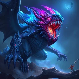 anjanath boss of monster hunter world iceborn worldboss guild raid digital painting bioluminance alena aenami artworks in 4 k design by lois van baarle by sung choi by john kirby and artgerm style pascal blanche and magali villeneuve