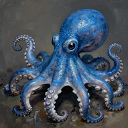 blue octopus. detailed. deep. masterpiece. frieda kahlo