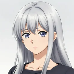 girl silver hair, multicam, illustration by Hiroaki Samura, portrait