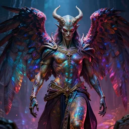 photorealistic biblically accurate demonic alien archangel the style of michael whelan and gustave dore. hyperdetailed photorealism, 1 0 8 megapixels, amazing depth, glowing rich colors, powerful imagery, psychedelic overtones, 3 d finalrender, 3 d shading, cinematic lighting, artstation concept art