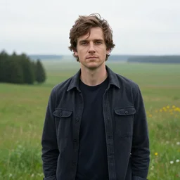 a portrait of a character in a scenic environment by bradley munkowitz