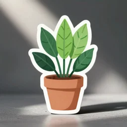 cute house plant sticker