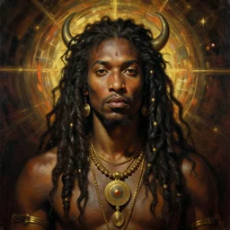 a portrait of chango the orisha by wayne barlowe, by gustav moreau, by goward, by gaston bussiere, by roberto ferri, by santiago caruso, by luis ricardo falero, by austin osman spare, ( ( ( ( occult art ) ) ) ) saturno butto