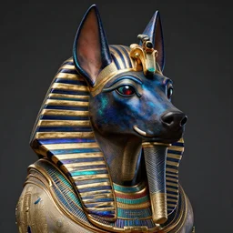 portrait of anubis, intricate artwork, concept art, octane render, deviantart, cinematic, key art, hyperrealism, iridescent accents, portrait photograph, nikon 3 5 mm, photograph by greg rutkowski