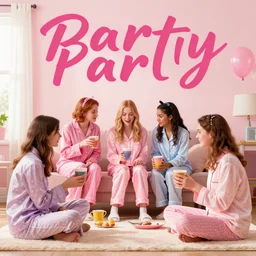 teenagers friends making a pajama party, artwork by Craig Mullins,Movie poster, detailed, trending on artstation