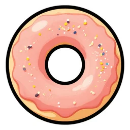 A donut in ASCII art