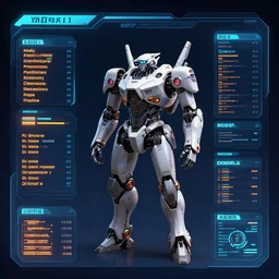 cyberpunk graphics user interface ( gui ) depicting operational controls of a mech robot. design by mark coleran or jayse hansen