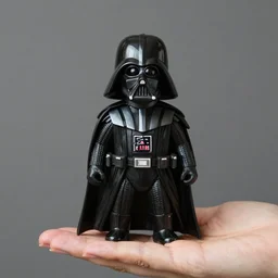 hand holding a tiny darth vader