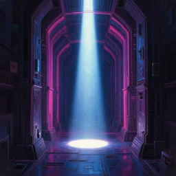 portal to another dimension, neon, rule of thirds, intricate, spotlight, by greg rutkowski, by jeremy mann, digital painting
