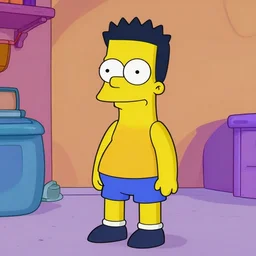 chinese boy, simpsons style