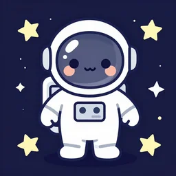 cute space astronaut theme, stock vector art, comic, professional, pro
