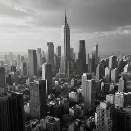 landscape of apocalypse city, grayscale, by stanley artgerm lau