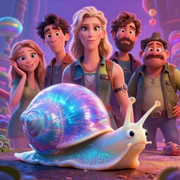 a badass photo of holographic snail in psychedelic adventure movie by nuri iyem, james gurney, james jean, greg rutkowski, anato finnstark. pixar. hyper detailed, 5 0 mm, award winning photography, perfect faces