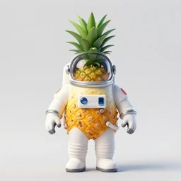 pineapple in space in a spacesuit