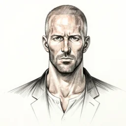 jason statham as character in one piece manga, sketch by eiichiro oda