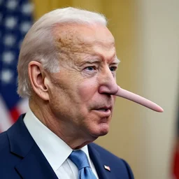 long nose man, long nose, joe biden with long nose