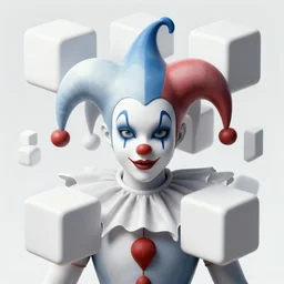 front shot of a court jester character fine portrait fine portrait mesmerizing fractal hyper cubes platinum cracked dark future hyper dimensional space galactic crystal nebula edges elegant detailed intricate concept artstation sharp focus ray tracing cinematic masterpiece octane render nvidia temporal corruption beeple wlop lok du