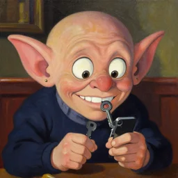 anime key visual of troll face browsing 4 chan, style of jamie wyeth james gilleard edward hopper greg rutkowski acrylic painting, preserved museum piece, historical