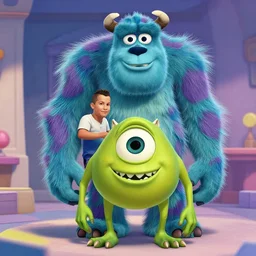 ronaldo nazario as a monster in monsters inc.