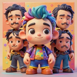 cuddly colourful caricature - 3 d vfx art - of silky, art style by zdzisaw beksinski, tadanori yoko & hsiao - ron cheng, character concept art, unreal engine render, digital illustration, sharp, intricate detail, volumetric light, ray tracing, soft light, claymation style, symmetric, acrylic on canvas, pinterest, artstation, beh