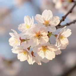 highly detailed realistic photo of glowing cherry flowers on sunny day, award winning photo, hyper realistic, concept art, 8 k detail post - processing