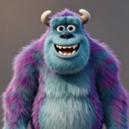 perfectly centered portrait, happy hairy monster laughing, candid photography, by anne stokes, highly detailed, unreal engine 5