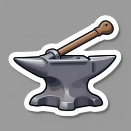 a sticker for an anvil