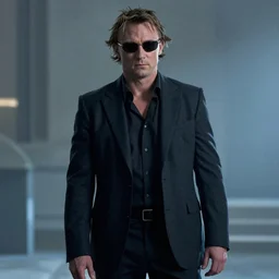 movie still of heath ledger as the terminator in the terminator, 4 k
