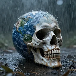 The last rain on earth, death, hyper detailed photorealistic