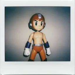 Polaroid photo of a real life megaman, award winning
