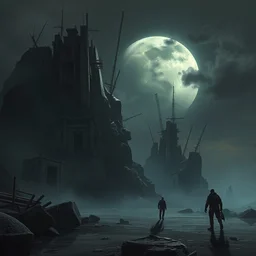 the day we leave earth, post apocalyptic, greg ruthkowski, artstation, concept art, moody
