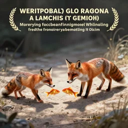 foxes hunting goldfish
