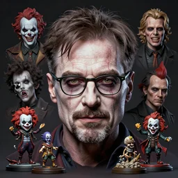 a hyper detailed full face portrait of walter white as the king of strings, horror, sideshow figurines, diablo 4 lilith, by yusuke murata, by hiroya oku, by dorian cleavenger, by tom bagshaw, by zdzisław beksinski, trending on artstation