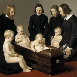 babies at a funeral by rene magritte
