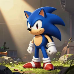 sonic the hedgehog, in the style of sega genesis, cartoon, illustration by jean giraud!!!!!!!
