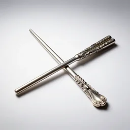 baroque chopsticks rest, studio product photography, isolated on a pure white background, centered, entire object in frame, sharp focus, soft studio lighting