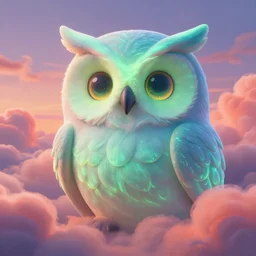 pareidolia fluorescent soft pleasing - palette friendly colossal gentle friendly giant mystical spirit owl - inspired goddess ghost queen leviathan of the turbulent wind, eyes, character portrait, close - up, pleasing palette, undulating nebulous sunset clouds, coral - colored adorable, friendly, idyllic cumulonimbus matte painting from fantasia pastel from fantasia ( 1 9 4 1 )
