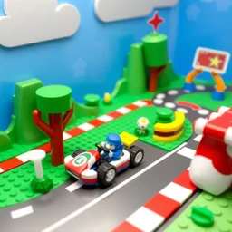 lego mario kart track