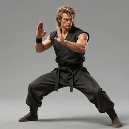 Shaggy Rogers in a martial arts stance in the style of Jean Giraud trending on artstation deviantart Pinterest detailed realistic High Resolution HD 8k