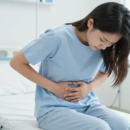 patient going to the hospital for abdominal pain