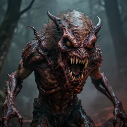 horrid, abominable, disgusting, vile, revolting, fanged creature