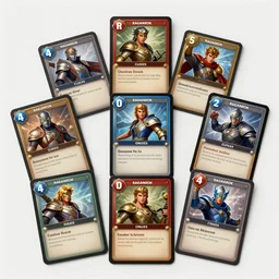 A concept art showing several cards o a new Ragnarok online card game . This is a card game concept art , card , tabletop, design, card , Pinterest