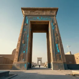 a futuristic cyberpunk version of persepolis