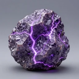 piece of ore with purple glowing cracks, d&d, fantasy, highly detailed, intricate, smooth, artstation, by artem chebokha