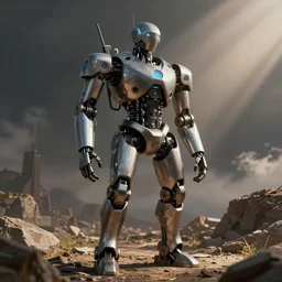 Dima negr bot, robot, futuristic design, detailed