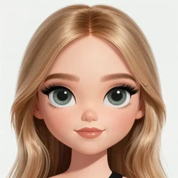 emma stone portrait, cartoon face, doll face, glam, character art, digital illustration, big eyes, triangular face, semirealism, ealistic shaded perfect face, fine details, realistic shaded lighting, poster by samdoesarts sam yang