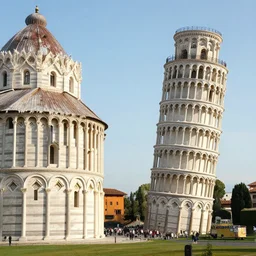 city landscape of the leaning towers of pisa, digital art unreal engine 4 k 8 k ultrahd tsutomu nihei