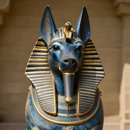portrait of obsodian anubis
